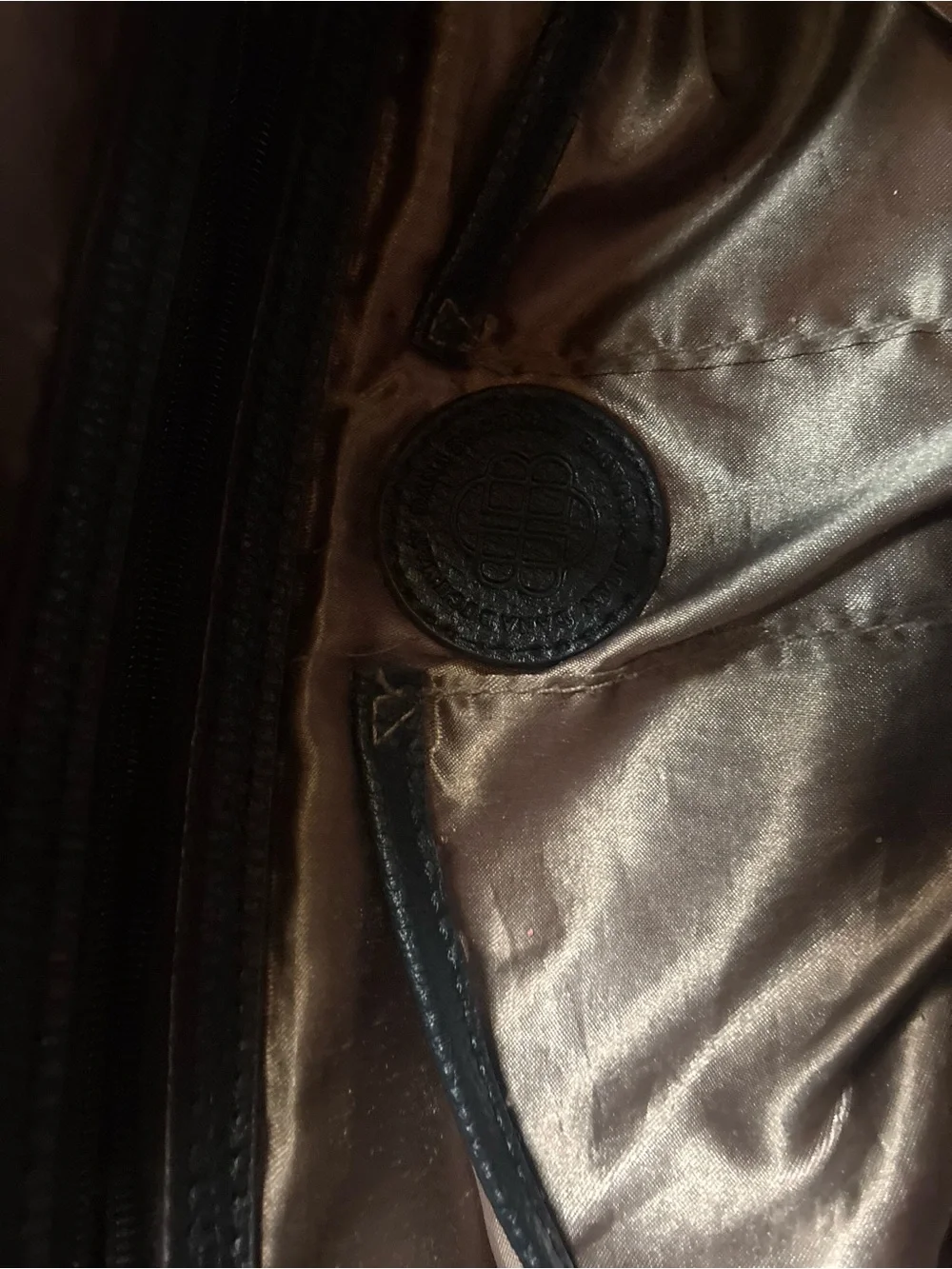 Dana Buchman Black Nylon Backpack with Front Buckle Pockets